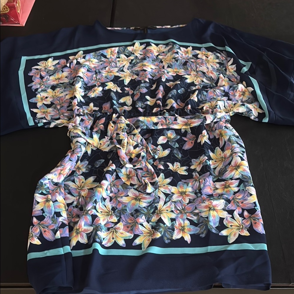 BCBGMaxAzria Floral Navy Dress